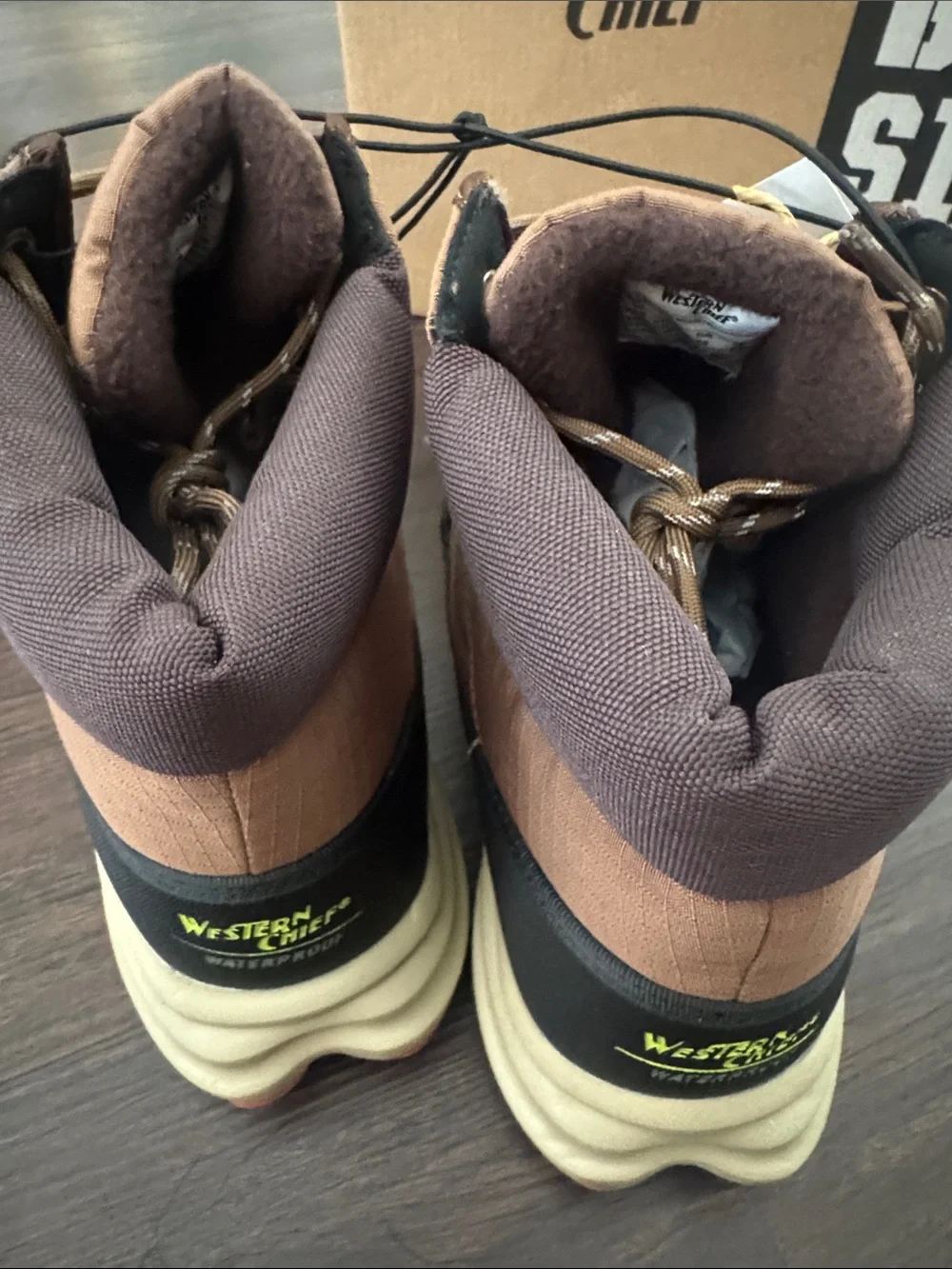 Western Chief Brown and Black Men's Waterproof Winter Boots